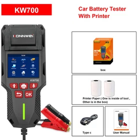 KW700 Car Moto Battery Health Analyzer 12V 24V With Print Function 10-2000CCA