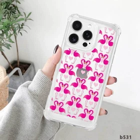 Flamingo Pattern Phone Cover For Samsung A56 A36 A26 iPhone 16 15 14 13 TPU Case
