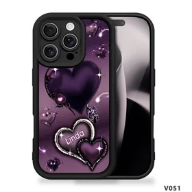 Heart Pattern Cover For Samsung S25 Ultra iPhone 17 16e 15 TPU Custom Phone Case
