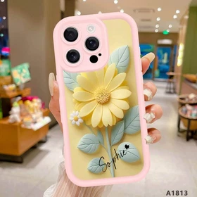Customized Sweet Flower Cover For Apple iPhone 17 Pro Max 14 15 16 13 Phone Case