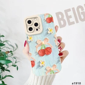 Fragrant Floral Rubber Cover For iPhone 16 Pro Air 15 17 Samsung S25 Phone Case
