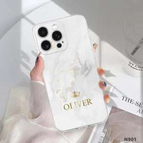 Marble Design Phone Cover For iPhone 16e 14 Pro Max 12 13 15 16 Customized Case