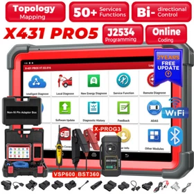 LAUNCH X431 PRO5 PAD V+ Diagnostic Scanner IMMO Key Programming Coding Tool TPMS