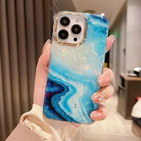 For iPhone 13 Pro Max 12 11 XR XS 7 8 Plus Shockproof Rubber Marble Pattern Case
