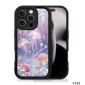 Custom Cover Jellyfish Pattern For iPhone 16 15 17 Pro Max 13 14 17e Phone Case