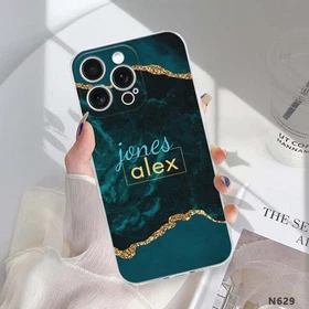 Personalized Marble Phone Cover For iPhone 15 Pro Max 16e 13 14 Soft Phone Case