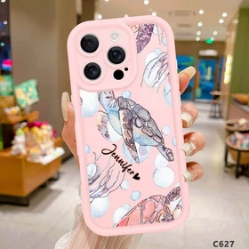 Personalized Sea Turtle Silicone Cover For iPhone 17e 15 Pro 16 13 14 Phone Case