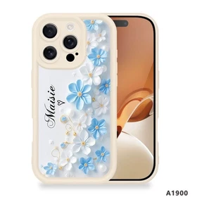 Silicone Custom Cover For iPhone 16 13 Pro Max 15 17e 14 Fresh Flower Phone Case
