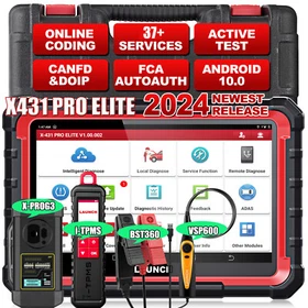 LAUNCH X431 PRO Elite V+ 5.0 Bidirectional Diagnostic Scanner Tools ECU Coding