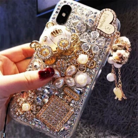 For Moto G Stylus 5G Bling Glitter Diamond Rhinestone Hard Clear Back Phone Case