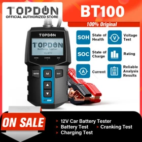 TOPDON Battery Tester Cranking Charging System Battery Analyzer with Printer