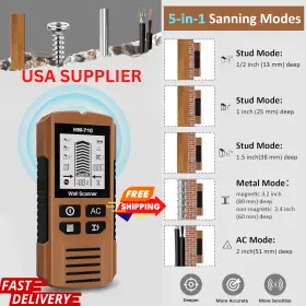 313105694624 DELLER Stud Finder Wall Scanner Lcd Detector Ac