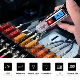 JTCVT02A JASTIND Backlit Digital Lcd Circuit Tester Light #2