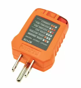 RT110 KLEIN TOOLS Outlet Circuit Safety Receptacle Tester #3