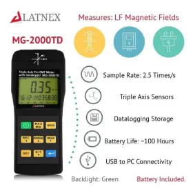 MG-2000TD LATNEX Triple Axis Pro Emf Meter Datalogger #2