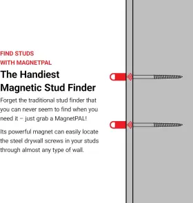 445038155194 MAGNETPAL Magnetic Wall Stud Finder Magnet Wood #3