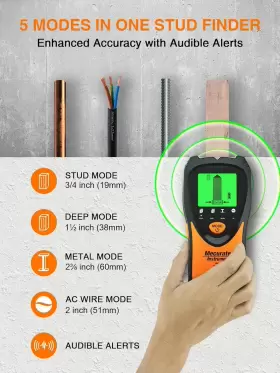 B09C5LWZRQ MECURATE Stud Finder Wall Scanner Sensor Lcd Audio #2