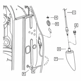 56006990AB MOPAR Antenna Cable Hole Plug #2