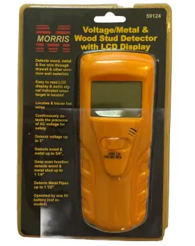 59124 MORRIS PRODUCTS Voltage Wood Stud Finder Detector Lcd