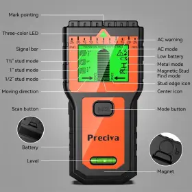 WS46003 PRECIVA Stud Finder Wall Multifunctional Detector #3