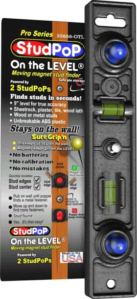 696859300943 STUDPOP Level Smart Magnetic Stud Finder