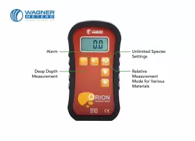 890-00910-001 WAGNER Orion Pinless Wood Meter Backlit Screen #3