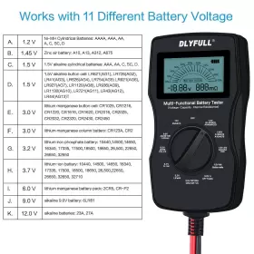 M-BTB3-US X-COSRACK Battery Checker Tester Leads Lcd Display #3