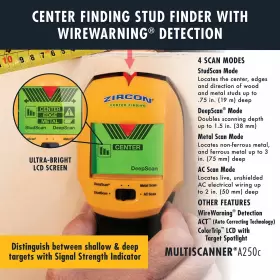 72300 ZIRCON Multiscanner Stud Finder Detector Ac Wire #3