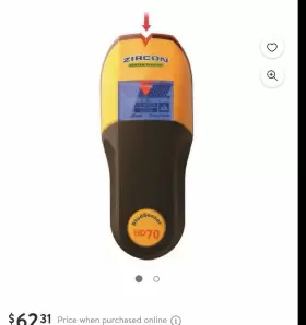 HD70 ZIRCON Studsensor Stud Finder Locates Wood Wireswarning