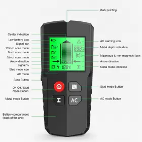 617592496304 ZQDX Stud Finder Wall Scanner Micro Processor Di #2