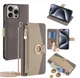 Zipper Magnetic Girl  Leather Card Stand Flip Wallet Shoulder Bag Phone Case