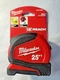Milwaukee  25' General Contactor Tape Measure NEW IN PACKAGE