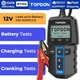 TOPDON BT100 12V Automotive Battery Tester Digital Load Tester Charging Cranking