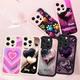 Heart Pattern Cover For Samsung S25 Ultra iPhone 17 16e 15 TPU Custom Phone Case