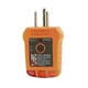 Klein Tools RT210 Outlet Tester, Receptacle Tester for GFCI / Black/Orange 