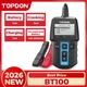 TOPDON BT100 12V Car Battery Tester  2000CCA Load Charging System Analyzer