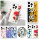 For iPhone 17 Pro 15 14 16 Samsung A56 A37 A36 A05S Flower Phone Cover Slim Case