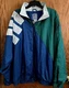 Vintage Santana Nylon Windbreaker or Zip Up Jacket Blue Green White Men's Sz XL