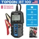 TOPDON BT100 12V Car Battery Tester 100-2000CCA Load Alternator Digital Analyzer