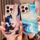 For iPhone 13 Pro Max 12 11 XR XS 7 8 Plus Shockproof Rubber Marble Pattern Case
