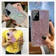 For Galaxy Z Fold 2 3 4 5 6 Bling Women Girl Glitter Sparkle Rubber Back Case