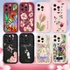 Soft Rubber Flower Customized Cover For iPhone 16 14 17 15 Pro Air 13 Phone Case