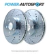 (REAR) POWER PERFORMANCE DRILLED SLOTTED PLATED BRAKE DISC ROTORS P31100