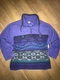 Vintage 90s Right Moves Aztec Quarter Zip Fleece Pullover Jacket Preppy Size M