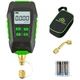 Super Stars Digital Micron Vacuum Gauge, 1/4 inch SAE, HVAC Pressure Tester w...