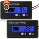 DC 12V 24V 36V 48V 60V 72V 84V Golf Cart Battery Meter with Alarm, Front Blue 