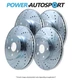 (FRONT+REAR) POWER PERFORMANCE DRILLED SLOTTED PLATED BRAKE DISC ROTORS 46133PS
