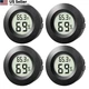 WWHAKO 4-Pack Mini Hygrometer Thermometer Indoor Outdoor Round Humidity 4 Pcs 