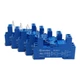 Lot of 5 Finder 95.85.3 Screw Terminal Socket, 10A 300VAC, DIN Rail, Series 40