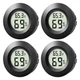 Mini Digital Hygrometer Thermometer 4 Pack Round LCD Humidity Temp Measurement